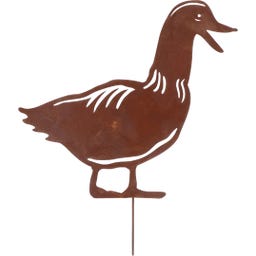 Estaca de Jardim Pato com Efeito de Ferrugem - 1 Unidade