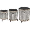 Esschert Design Jardinera con Patas - Redonda - Set de 3 - 1 set