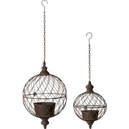 Wikholm Ragna Hängekerzenhalter 2er-Set rost - 1 Set