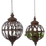 Torun Hanging Planter, 2-Piece Set - Rust