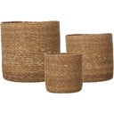 Wikholm Belle Plant Pot Set of 3, natural - 1 Set