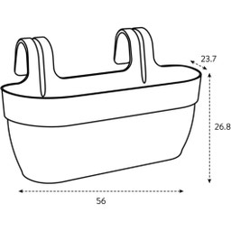 Balkonkasten vibia campana easy hanger XL 58cm