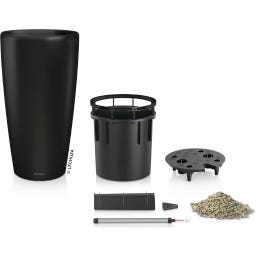 Lechuza Pflanzgefäß Rondo Premium 32 - schwarz matt