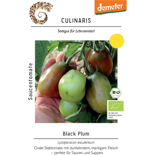 Culinaris Organic Sauce Tomato "Black Plum", 15 Seeds - Bloomling  International
