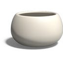 Pflanzgefäß Mero aus Fiberglas  - grauweiss