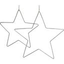 Metal Wreath, Set of 2, Star