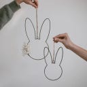 Eulenschnitt Couronne Métallique - Lot de 2 - Lapin