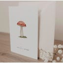 Eulenschnitt Biglietto d'Auguri Pieghevole - Funghetto portafortuna