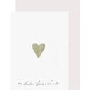 Eulenschnitt Klappkarte - Herz grün