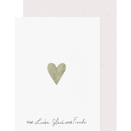 Eulenschnitt Klappkarte - Herz grün