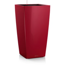 Lechuza Květináč CUBICO Premium 30 - Scarlet red - high gloss