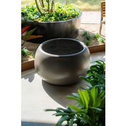 Pflanzgefäß Mero aus Fiberglas  - beigegrau - 1200 x 700 mm