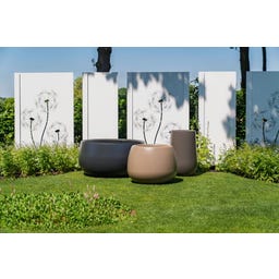 Pflanzgefäß Mero aus Fiberglas  - seidengrau - 1200 x 700 mm