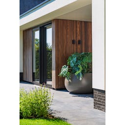 Pflanzgefäß Mero aus Fiberglas  - umbragrau - 1200 x 700 mm