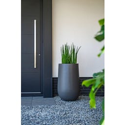 Pfanzgefäß Lora aus Fiberglas - seidengrau - 1200 x 600 mm