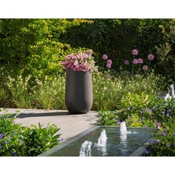 Pfanzgefäß Lora aus Fiberglas - umbragrau - 1200 x 600 mm