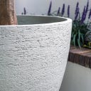 Pflanzgefäß Liv aus Beton/Polymer - chalk - Ø 400 x 800 mm