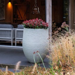 Pflanzgefäß Kivo aus Beton/Polymer - chalk - Ø 500 x 800 mm