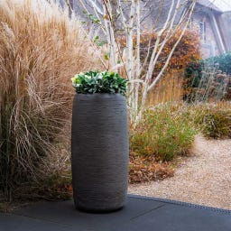 Pflanzgefäß Moya aus Beton/Polymer - chalk - Ø 400 x 800 mm