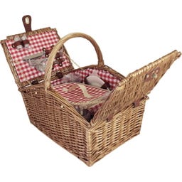 Strömshaga Wilgen Picknickmand Set - Rood - 1 Set