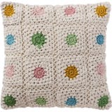 Housse de Coussin au Crochet &agrave; Motif Floral