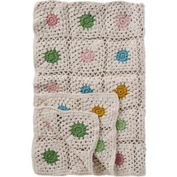 Ib Laursen Gehäkelte Decke mit Blumen - 1 Stk.