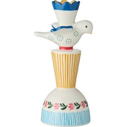 Ib Laursen Kerzenhalter Vogel für 2,2 cm Kerze bunt - 20,5 x 10 cm