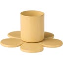Portavelas con Forma de Flor - Para Velas de 2,2 cm - crema