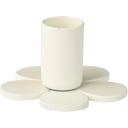 Svietnik v tvare kvetu pre sviečky s priemerom 1,3 cm - beige