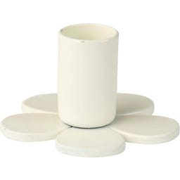 Svietnik v tvare kvetu pre sviečky s priemerom 1,3 cm - beige