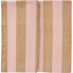 Ib Laursen Tischdecke Linus hellbraun/rose - 1 Set