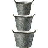 IB Laursen Set de 3 Pots Coniques avec Poign&eacute;es