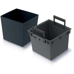 Prosperplast Blumentopf Urbi Square Low - Anthrazit