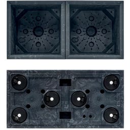 Sierra Case Beton Effect cvetlično korito, marengo siva - 57,7 x 28,8 cm