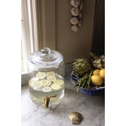 Glazen Drankdispenser met Messing Kraantje - 6 Liter