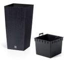 Rato Square High cvetlični lonec, antracit - 29x29x55 cm