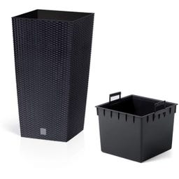 Rato Square High cvetlični lonec, antracit - 29x29x55 cm