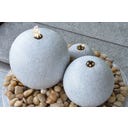 HEISSNER Gartenbrunnen Saphira LED - Grau - 59 x 43 x 15/23/28 cm