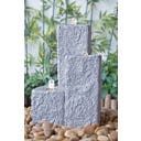 HEISSNER Neptune LED Garden Fountain - Grey - 12 x 12 x 15/25/40 cm