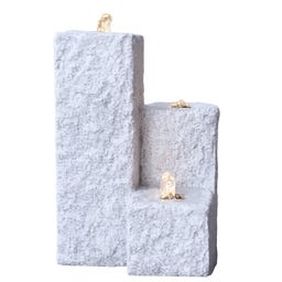 HEISSNER Neptune LED Garden Fountain - Grey - 12 x 12 x 15/25/40 cm