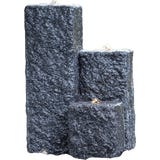 HEISSNER Gartenbrunnen Neptun LED - Schwarz