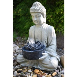 HEISSNER Temple Statue Pond Figurine - 37 x 31 x 50 cm