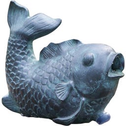 Okrasna figura za ribnik - riba, bronasta - 10 x 17x 14 cm