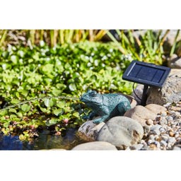 HEISSNER Frog Solar Pond Figurine with Pond Pump - 250 l/h