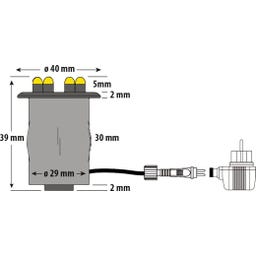 HEISSNER Anello LED Subacqueo - 0,6 W / 30 lm