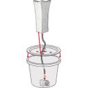 HEISSNER Vrtna fontana Neptun LED - siva - 12 x 12 x 15/25/40 cm