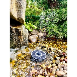 HEISSNER Fontaine Solaire Ø 16 cm avec LED - 120 - 220 l/h