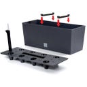 Blumentopf Rato Case inkl. Bewässerungssystem - Anthrazit - L 51,4 cm