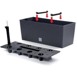 Blumentopf Rato Case inkl. Bewässerungssystem - Anthrazit - L 51,4 cm