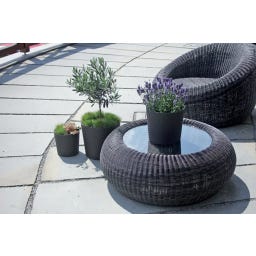 Prosperplast Blumentopf Rato Round - Braun - ⌀ 25 cm